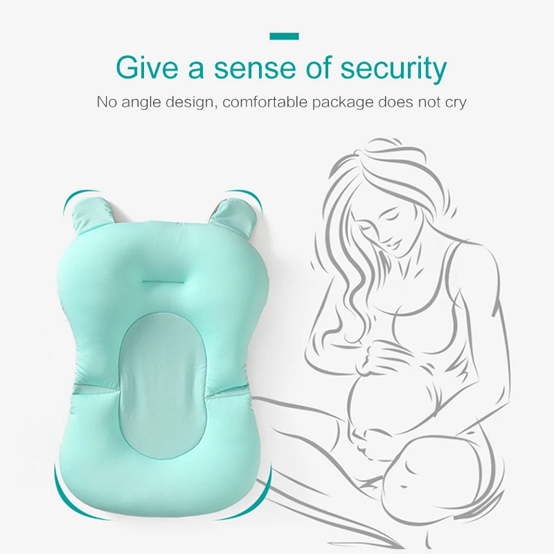 Non Slip Bath Mat - Portable Baby Shower Bath Tub Pad