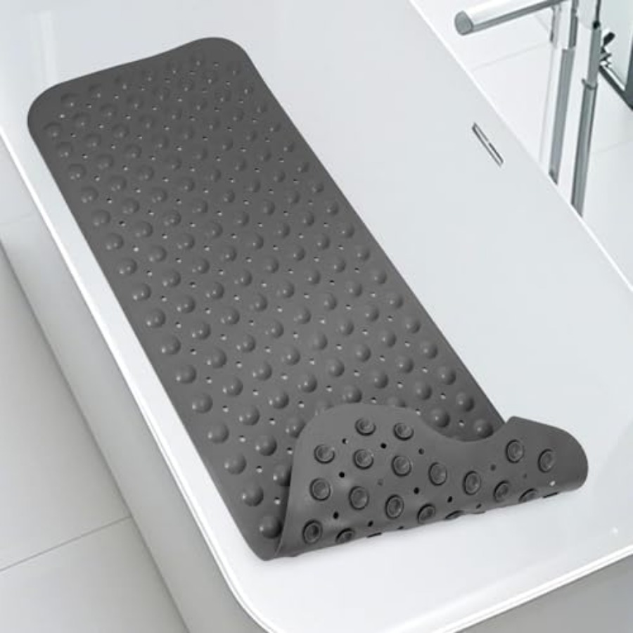Non Slip Bath Mat - TPE Long Bathtub Mat Non Slip