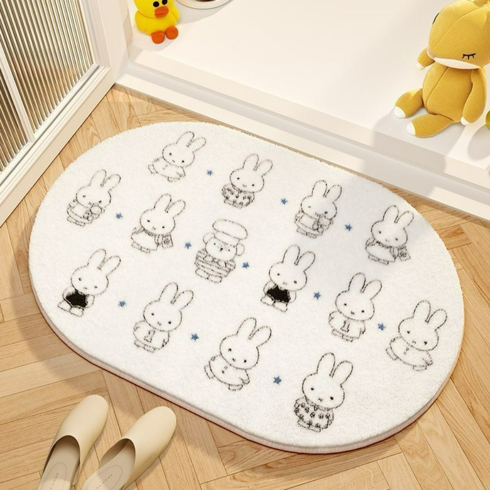 Home Center Bathroom Accessories - Miffy Cartoon Floor Mat Soft Imitation