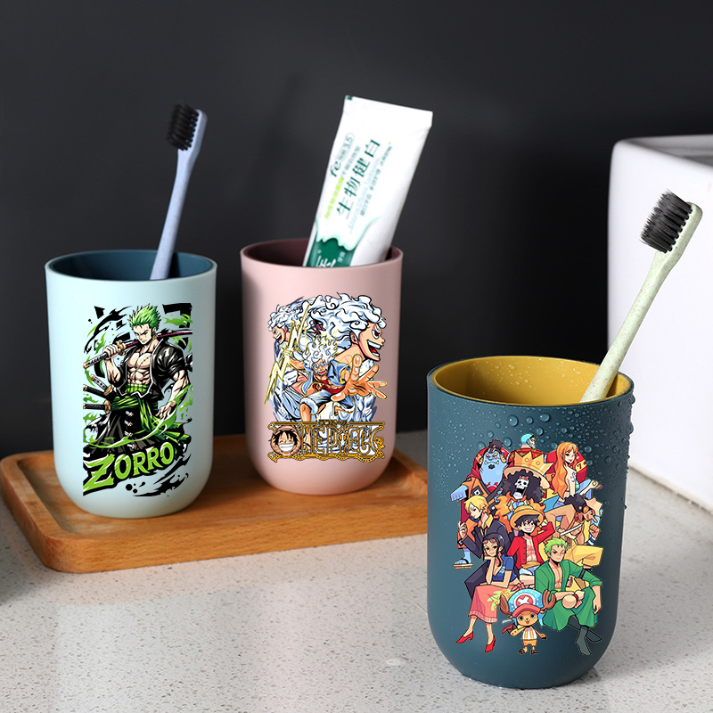 Toilet Brush Holder - One Pieces Luffy Kids Toothbrush Mugs