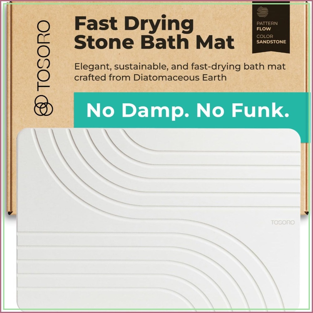 Non Slip Bath Mat - Non-Slip Diatomaceous Earth Bath Mat, Super