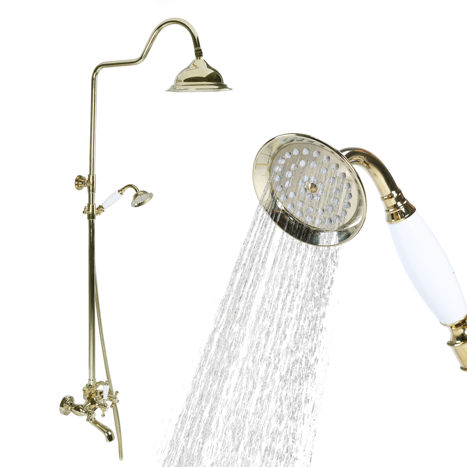 Home Bathroom Spa - Handheld Spray Bathtub Kit with Knobs