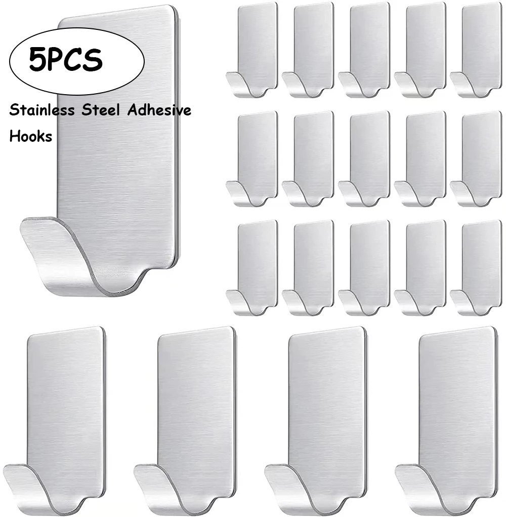Stainless Steel Adhesive Hooks - Robe Hook Adhesive 评论和价格