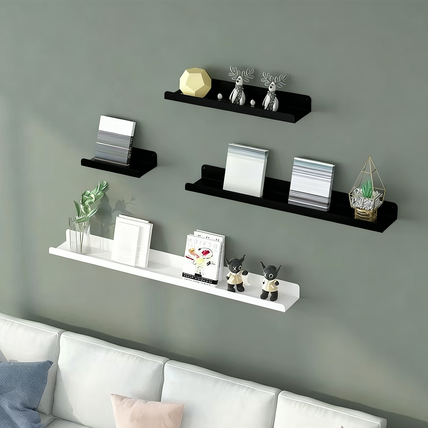 Metal Wall Shelf Bookshelf Wal - Home Bathroom Shelf 评论和价格