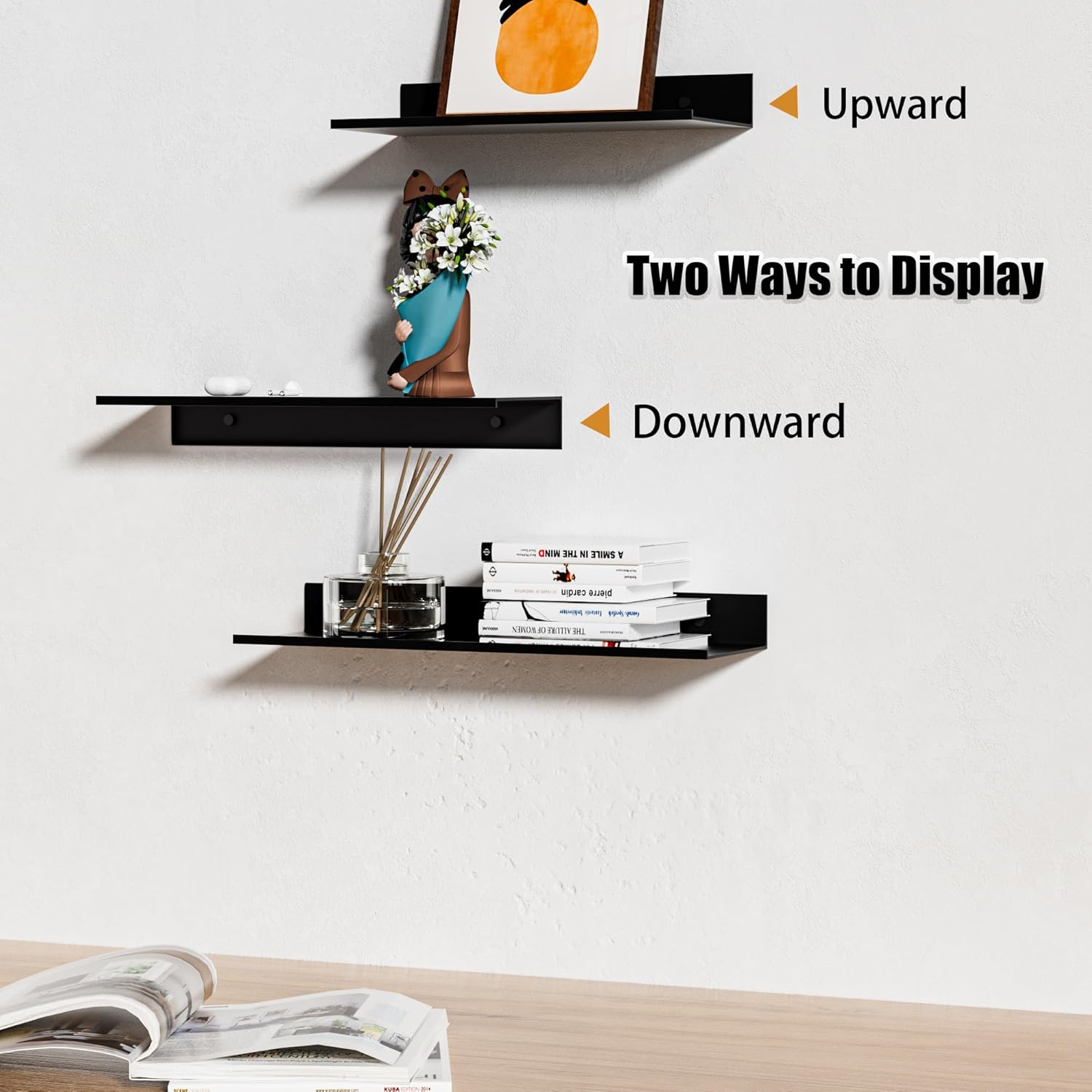 Metal Wall Shelf Bookshelf Wal - Home Bathroom Shelf 评论和价格