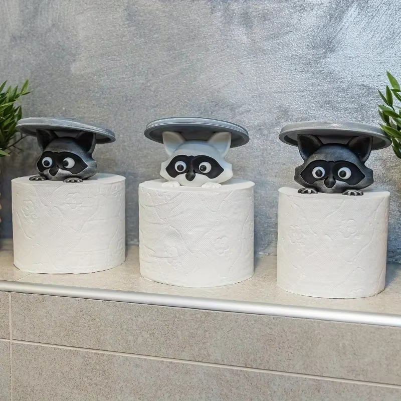 Cute Raccoon Toilet Paper Hold - Home Bathroom Ideas 评论和价格