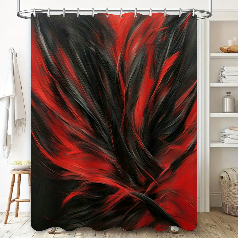 Red and Black Abstract Print S - Home Bathroom Ideas 评论和价格