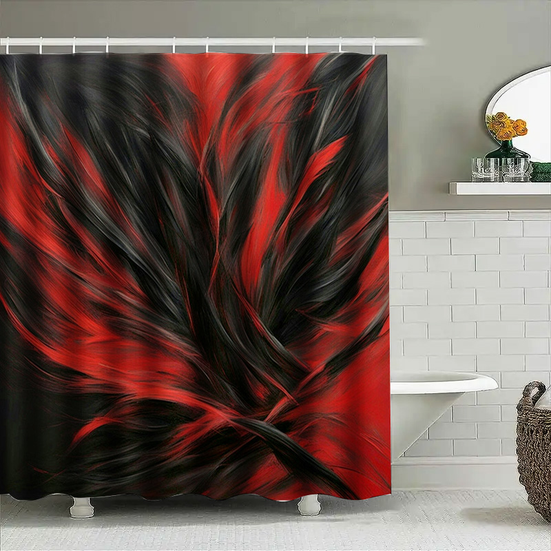 Red and Black Abstract Print S - Home Bathroom Ideas 评论和价格