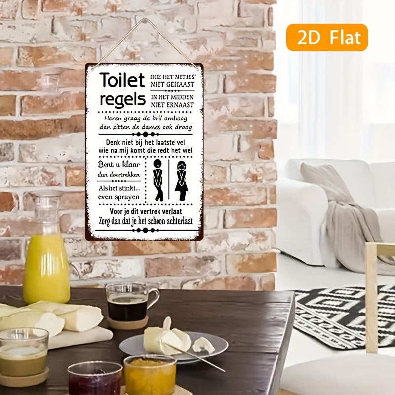 Funny Dutch Bathroom Rules Vin - Home Bathroom Rules 评论和价格