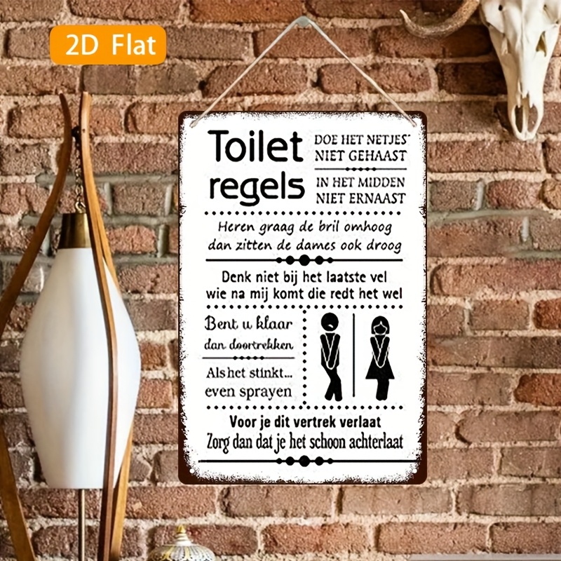 Funny Dutch Bathroom Rules Vin - Home Bathroom Rules 评论和价格