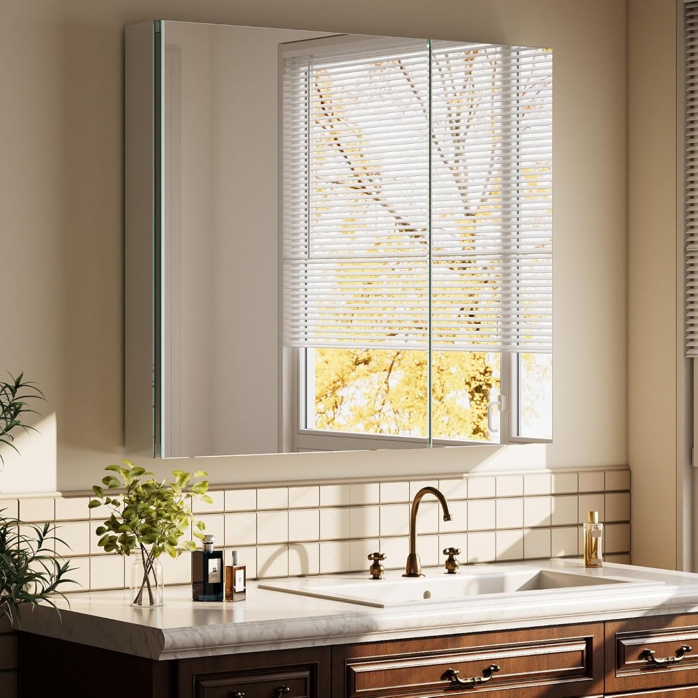 Bathroom Medicine Cabinet with - Home Bathroom Door 评论和价格