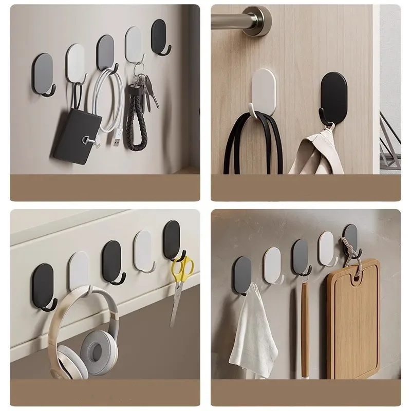 1/10Pcs Self-Adhesive Wall Hoo - Robe Hook Adhesive 评论和价格