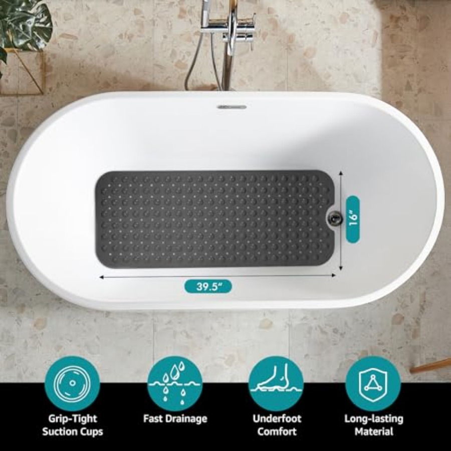 TPE Long Bathtub Mat Non Slip  - Non Slip Bath Mat 评论和价格