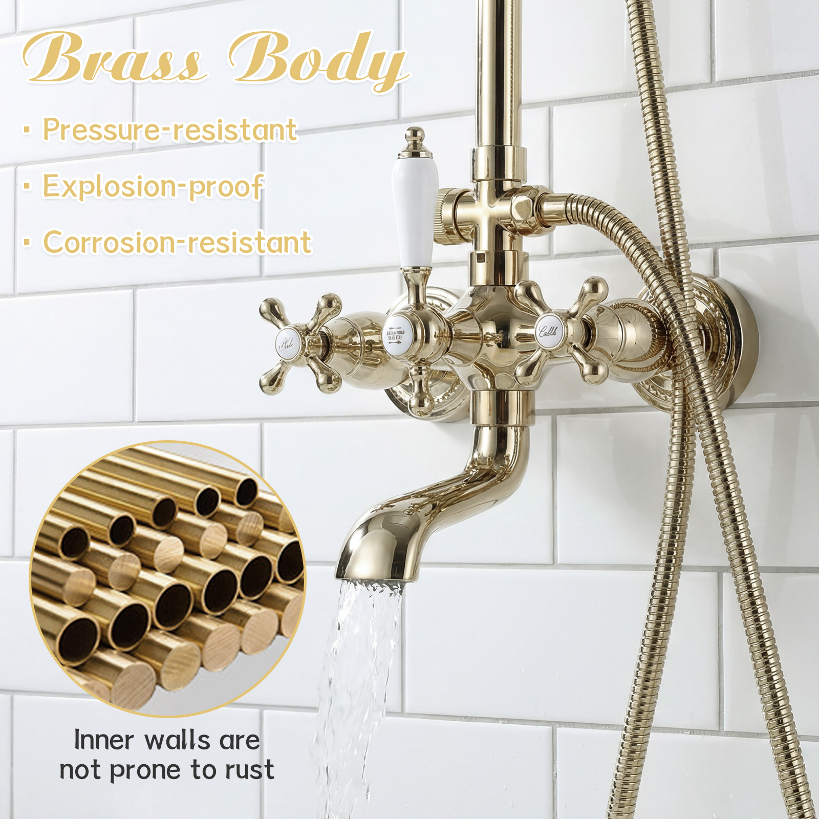 Vintage Rainfall Showers Fauce - Home Bathroom Spa 评论和价格