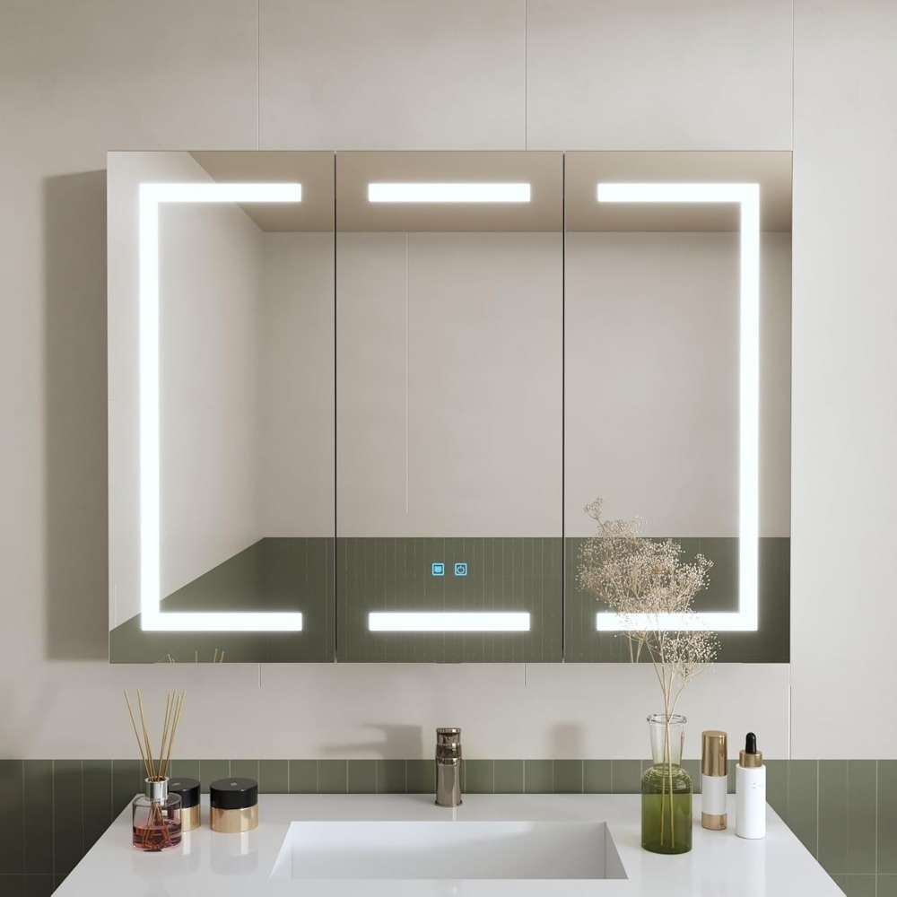 Lighted Medicine Cabinet with  - Home Bathroom Shelf 评论和价格