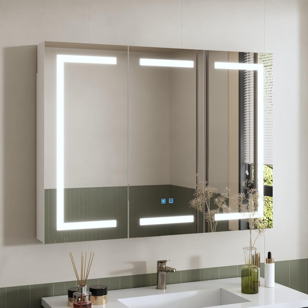 Lighted Medicine Cabinet with  - Home Bathroom Shelf 评论和价格