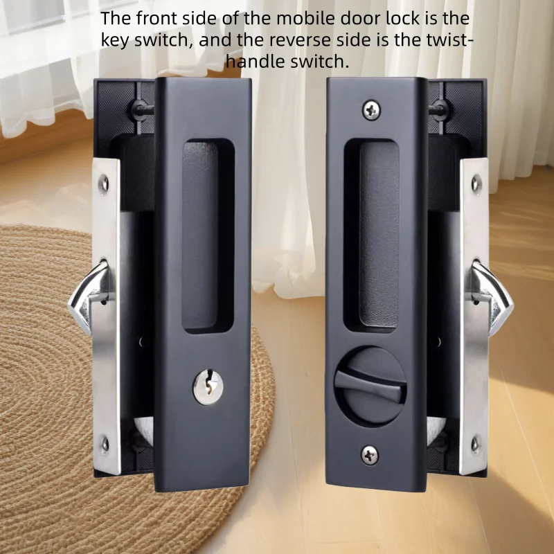 Durable Black Hook Sliding Doo - Home Bathroom Door 评论和价格