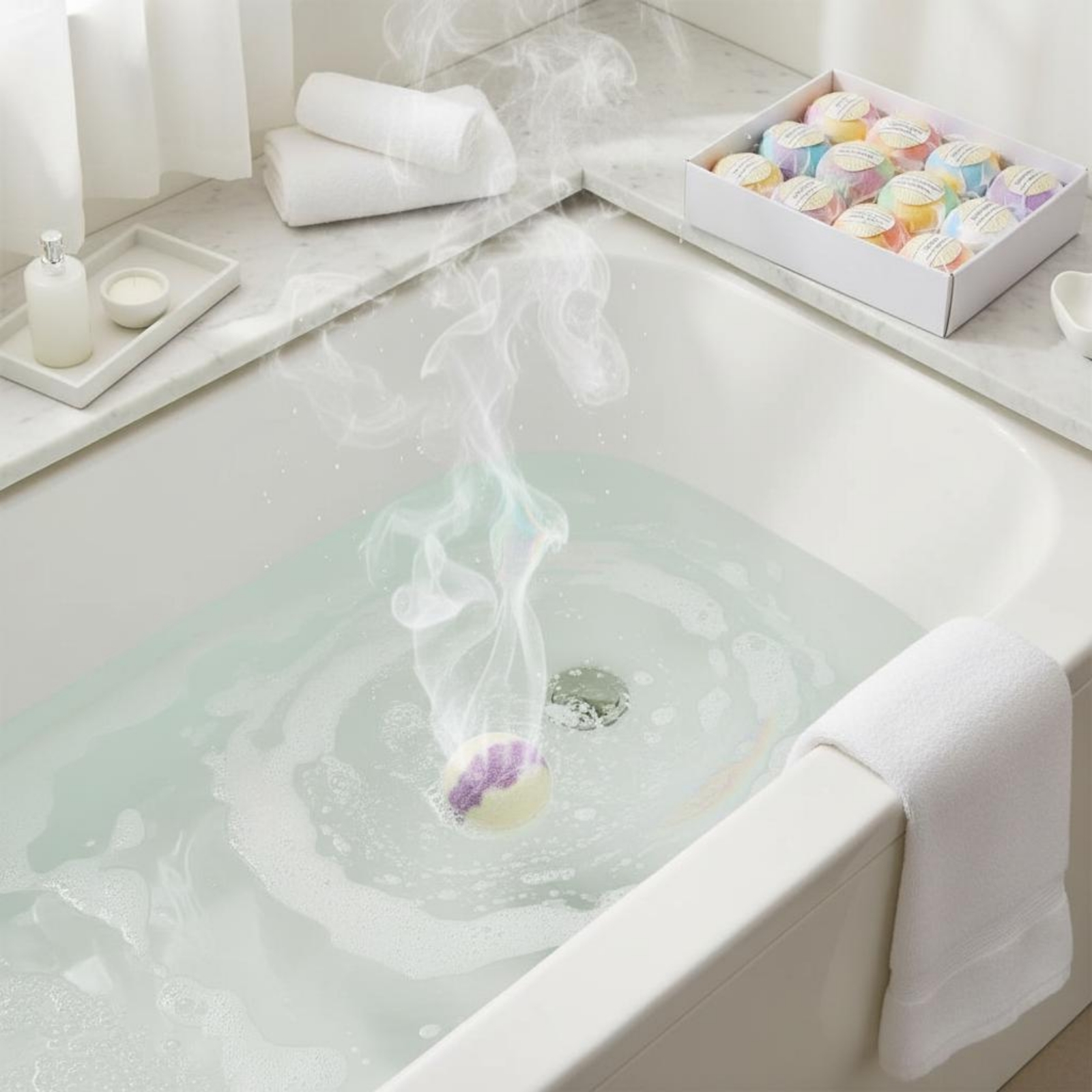 Bath Fizzy Foam Bath Orb Gift  - Home Bathroom Spa 评论和价格