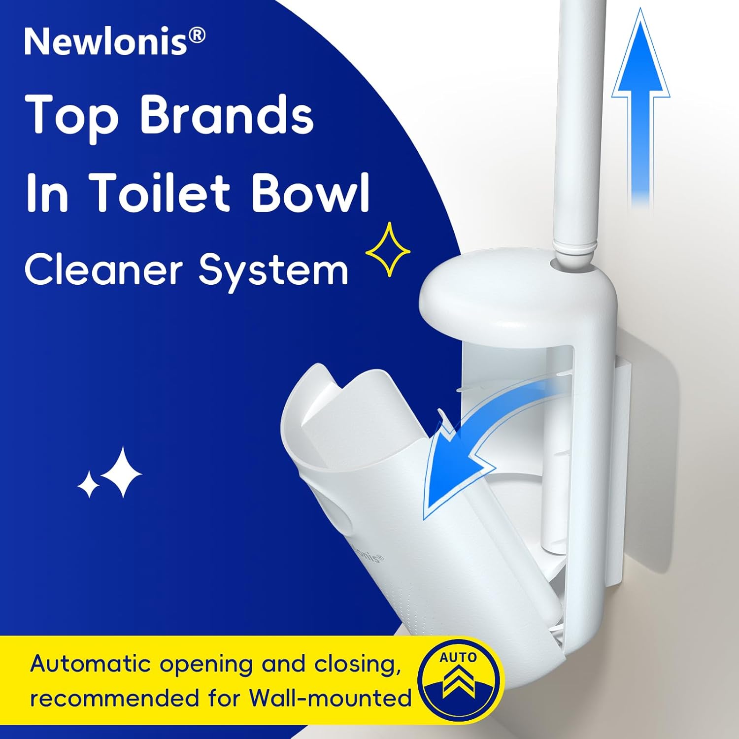 Disposable Toilet Brush with 8 - Toilet Brush Holder 评论和价格