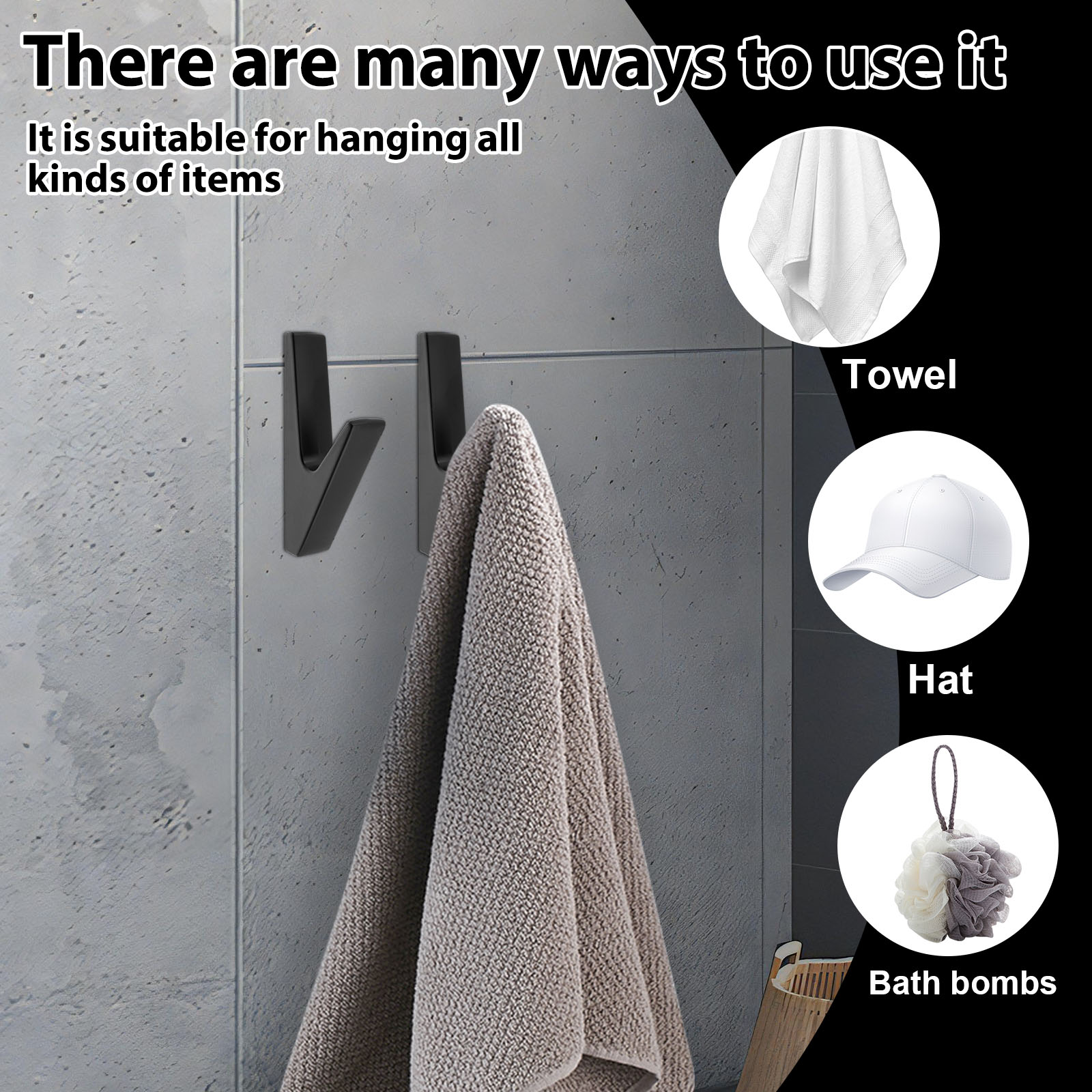 8/16Pcs Towel Hooks Metal Matt - Home Center Bathroom Accessories 评论和价格