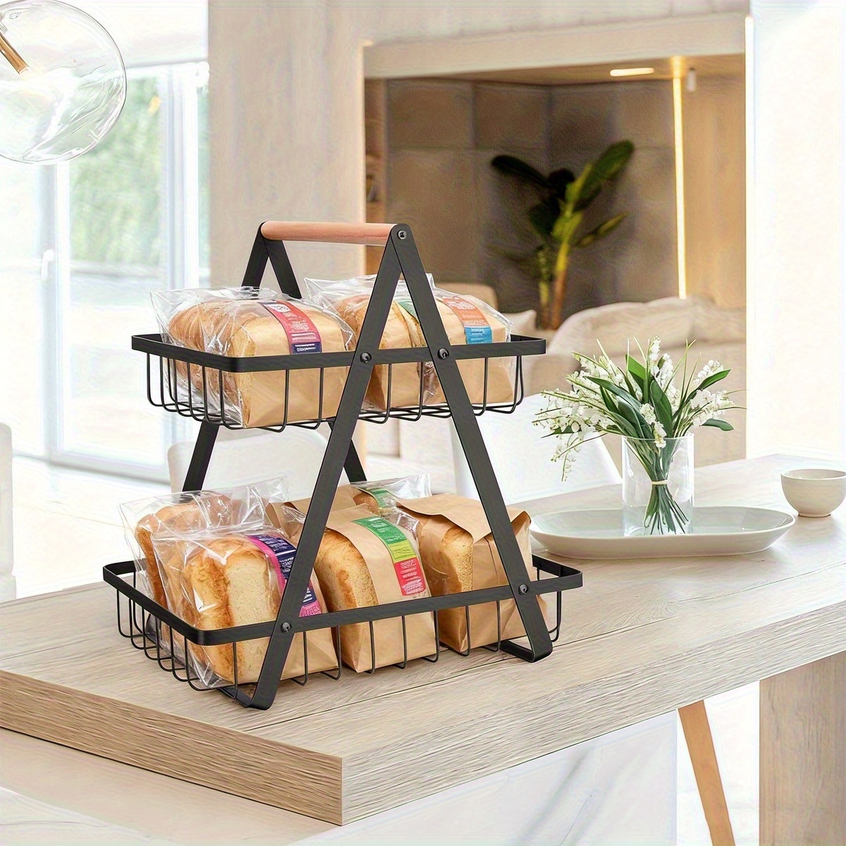1pc Storage Rack with Handles  - Home Bathroom Shelf 评论和价格