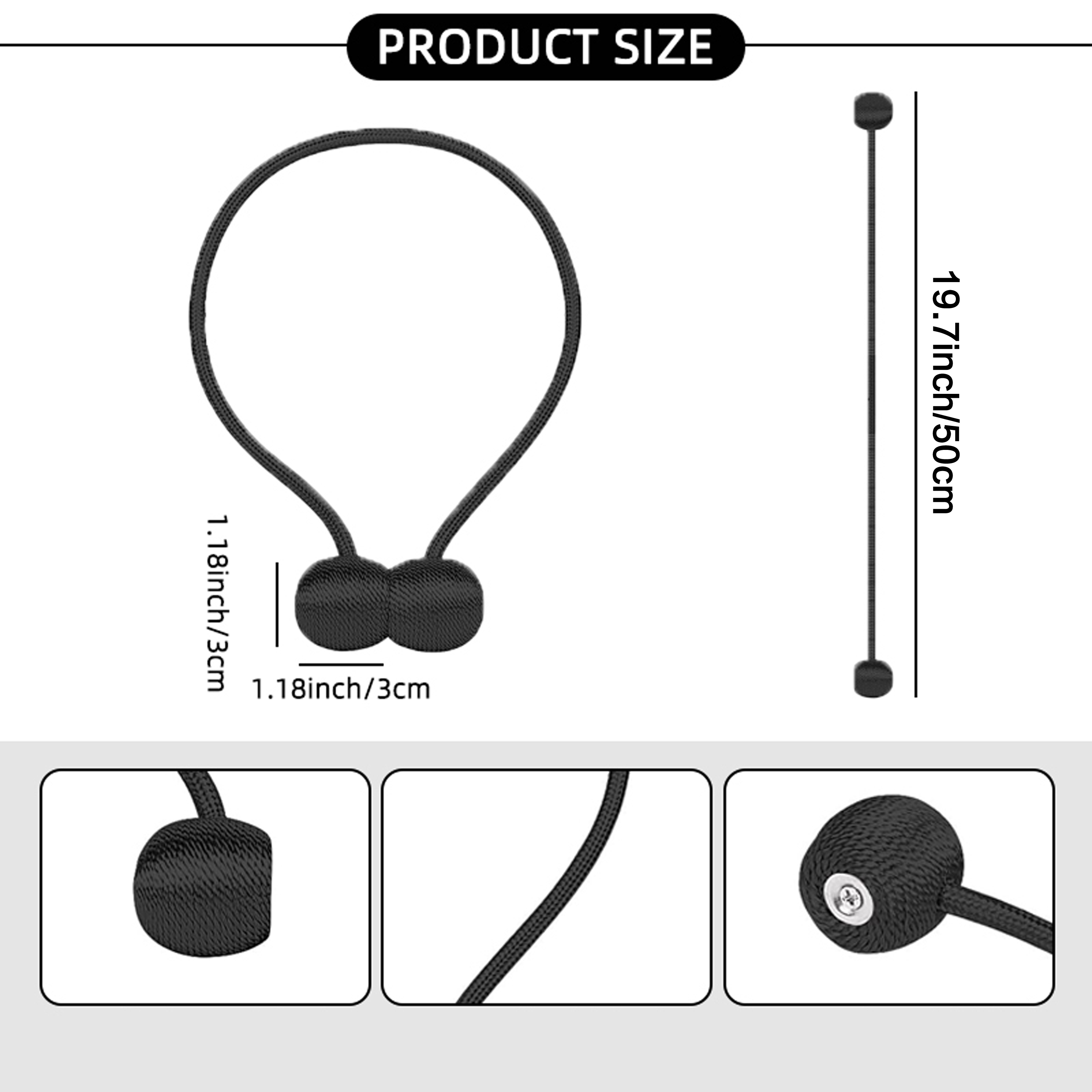 2pcs/pair Magnetic Curtain Tie - Zara Home Bathroom Accessories 评论和价格