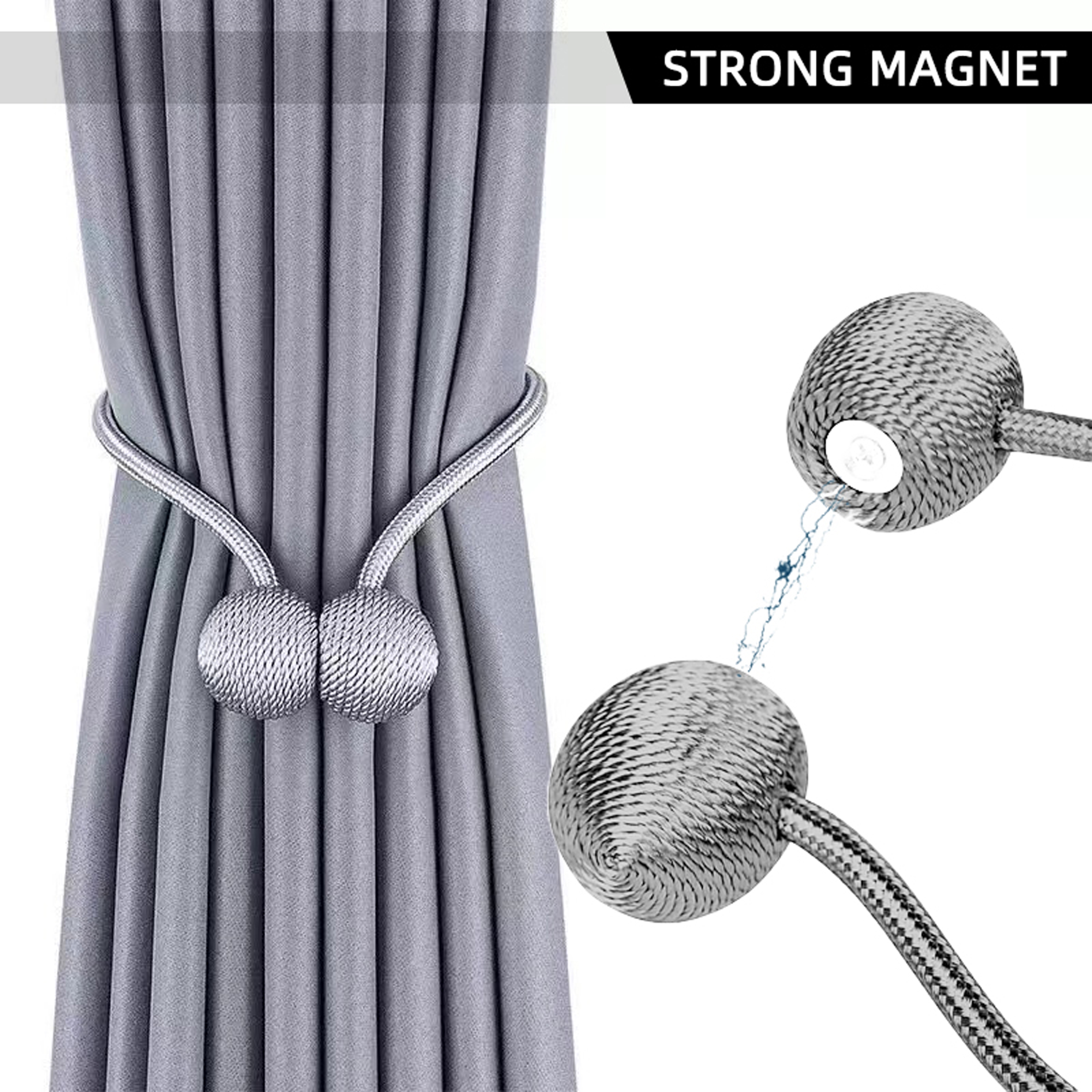 2pcs/pair Magnetic Curtain Tie - Zara Home Bathroom Accessories 评论和价格