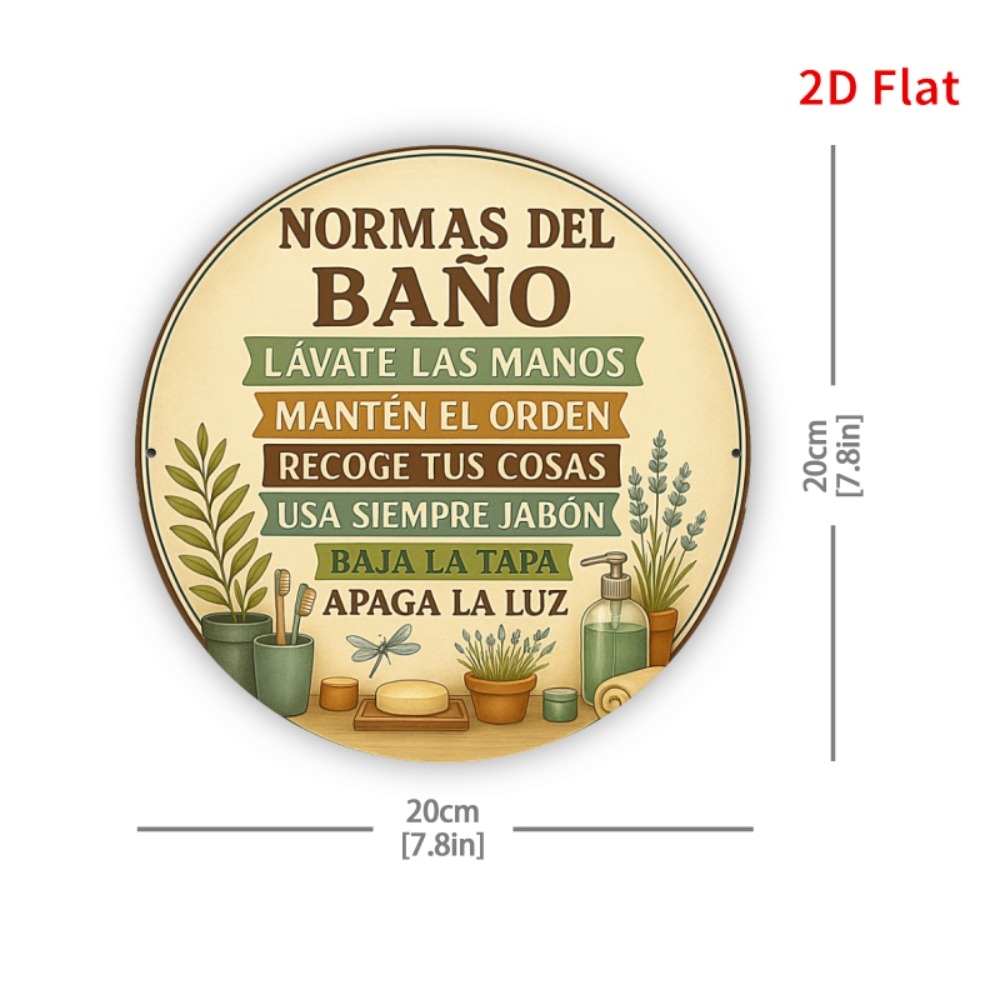 2D Flat 20x20cm Spanish Bathro - Home Bathroom Rules 评论和价格