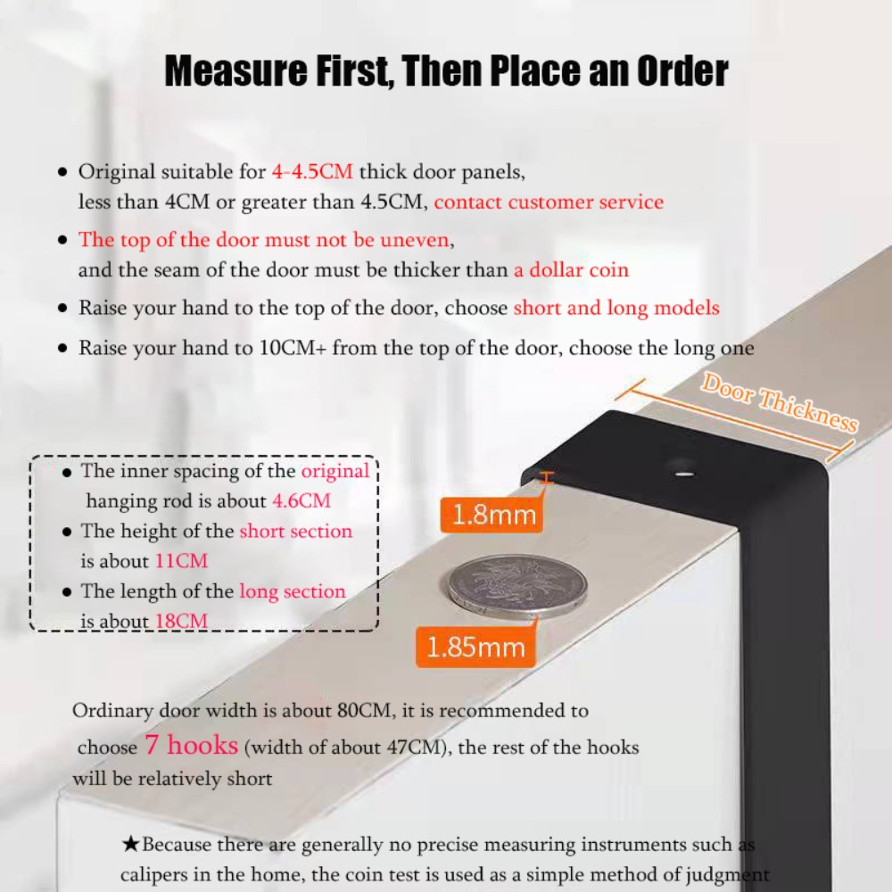 Hooks Over The Door 6 Hooks Cl - Home Bathroom Door 评论和价格