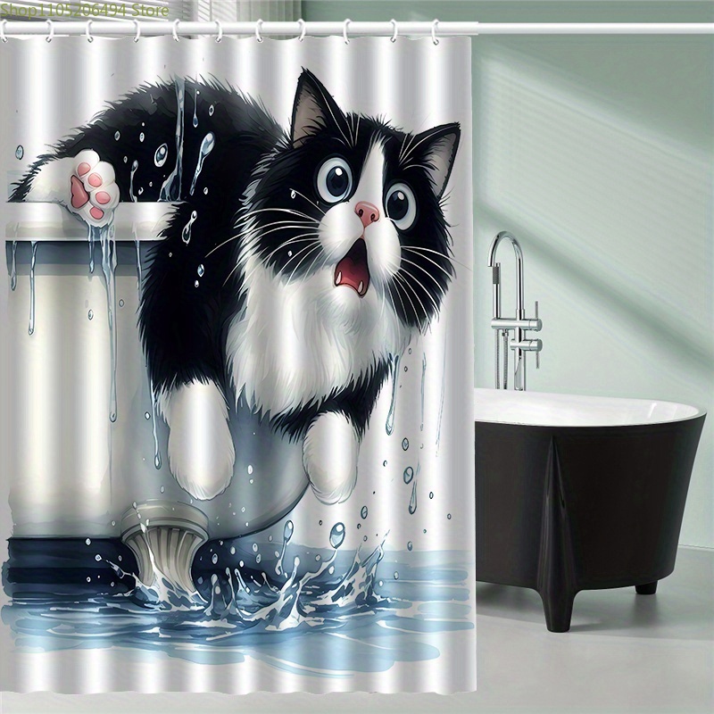 Funny Cat Jumping from Bathtub - Home Bathroom Ideas 评论和价格