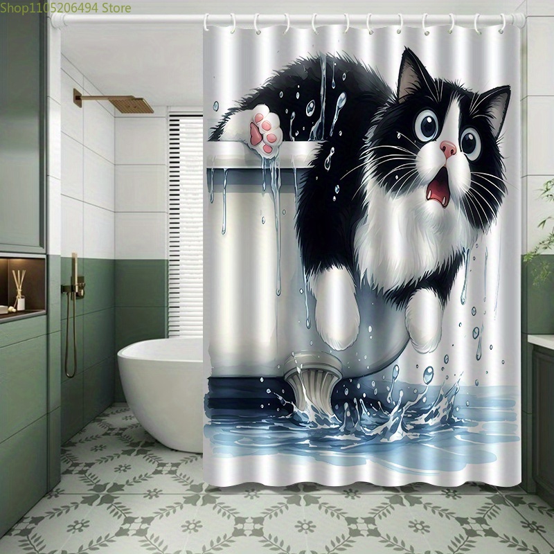 Funny Cat Jumping from Bathtub - Home Bathroom Ideas 评论和价格