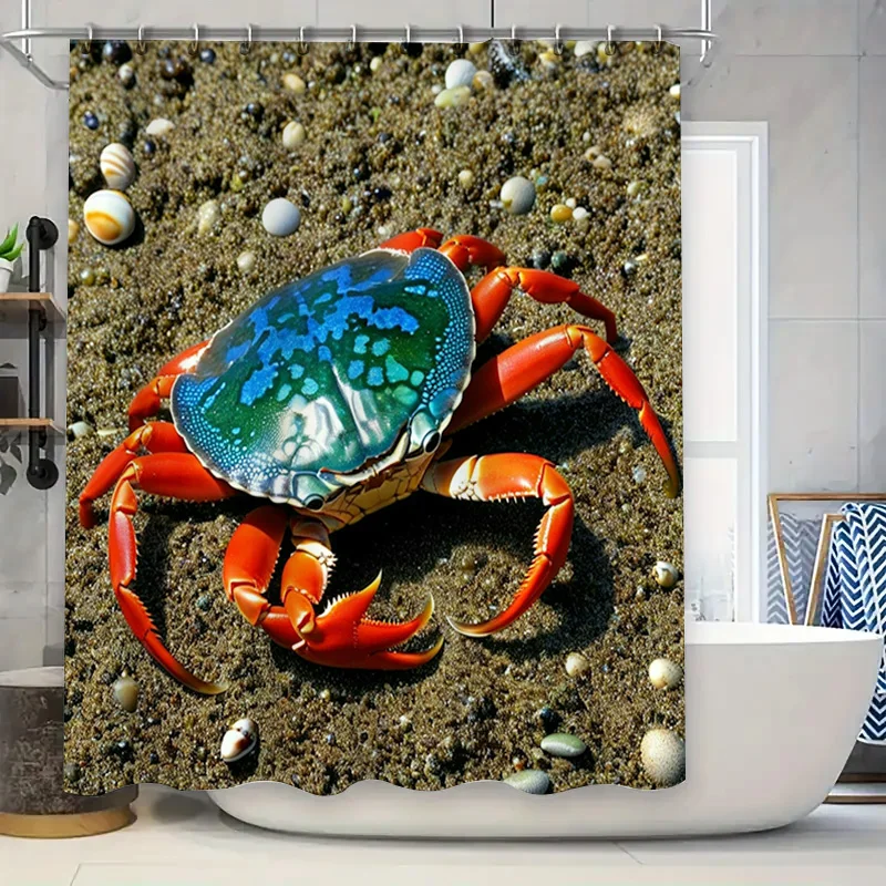 3D Printed Shower Curtain Blue - Home Bathroom Ideas 评论和价格