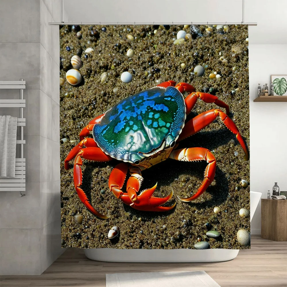 3D Printed Shower Curtain Blue - Home Bathroom Ideas 评论和价格