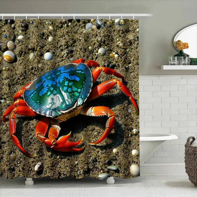 3D Printed Shower Curtain Blue - Home Bathroom Ideas 评论和价格