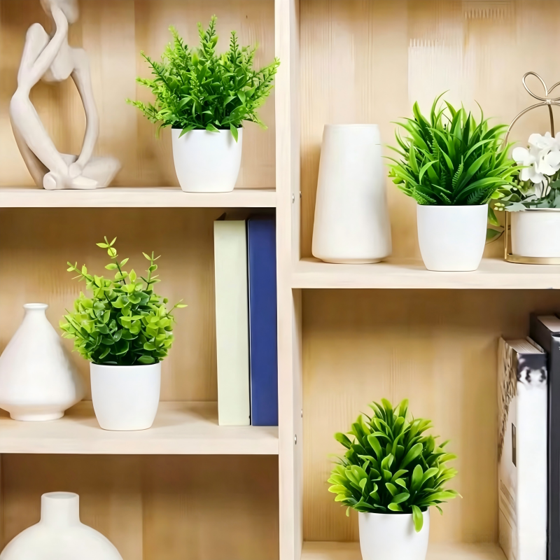 Mini Artificial Potted Plants  - Home Bathroom Shelf 评论和价格