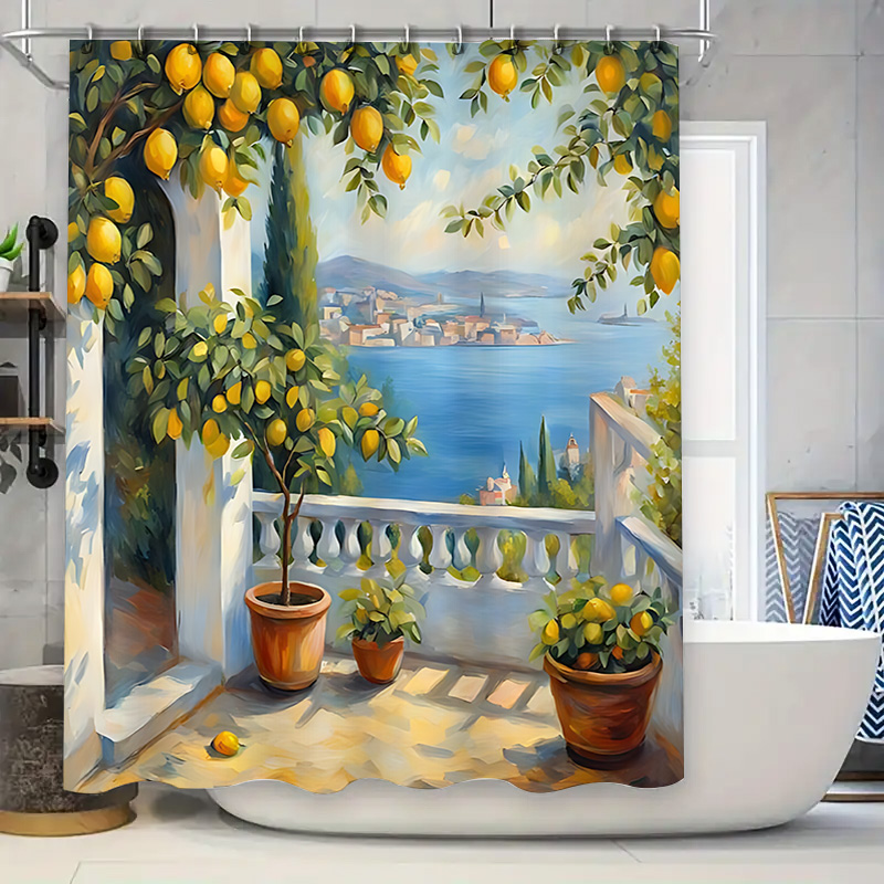 Mediterranean Lemon Garden Sho - Home Bathroom Ideas 评论和价格