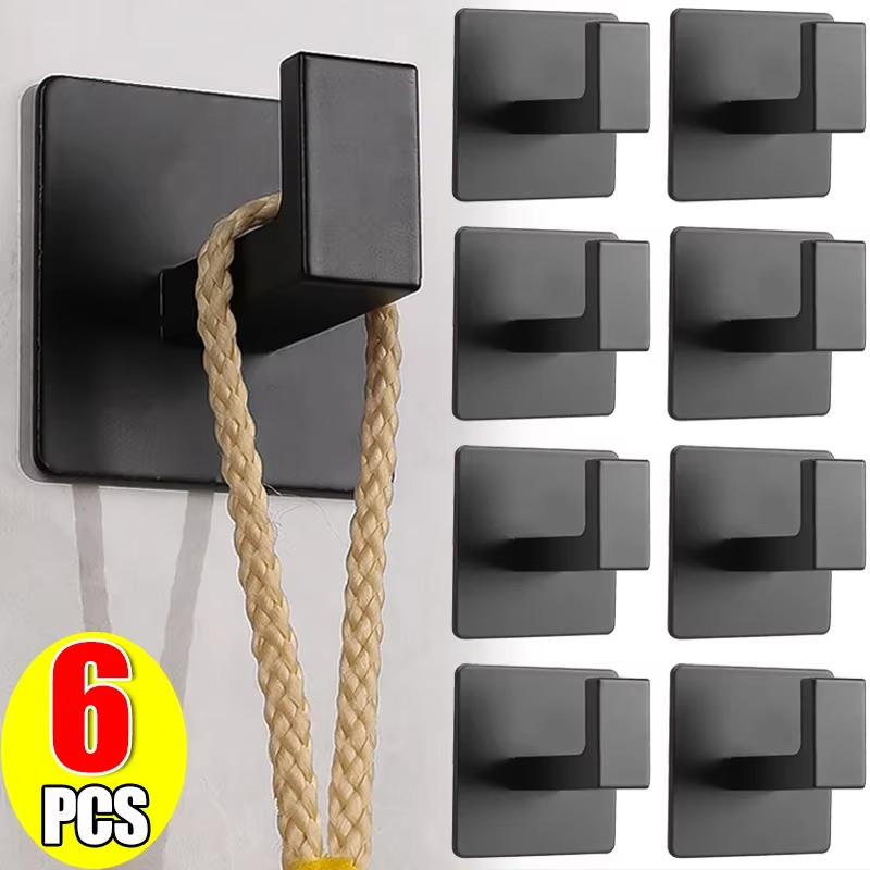 1/6Pcs Strong Self-Adhesive Wa - Robe Hook Adhesive 评论和价格