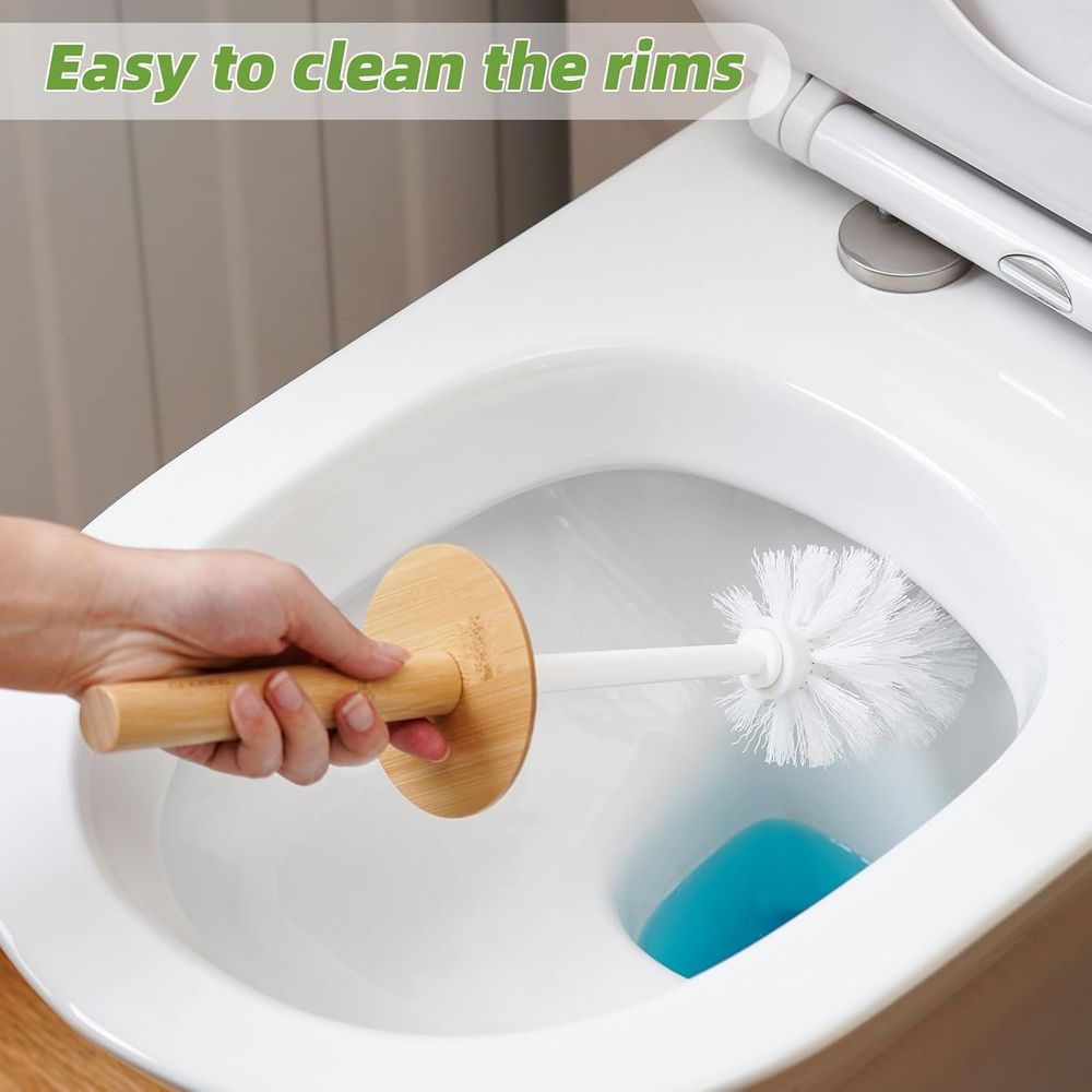White Bathroom Toilet Bowl Cle - Toilet Brush Holder 评论和价格