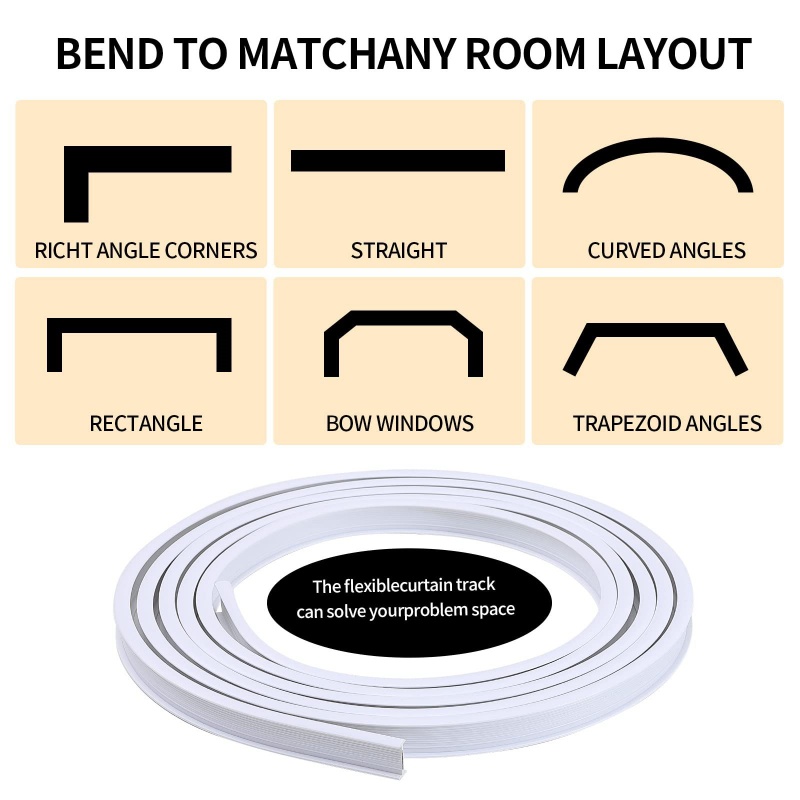 1-2M Flexible Bendable Curtain - Home Center Bathroom Accessories 评论和价格