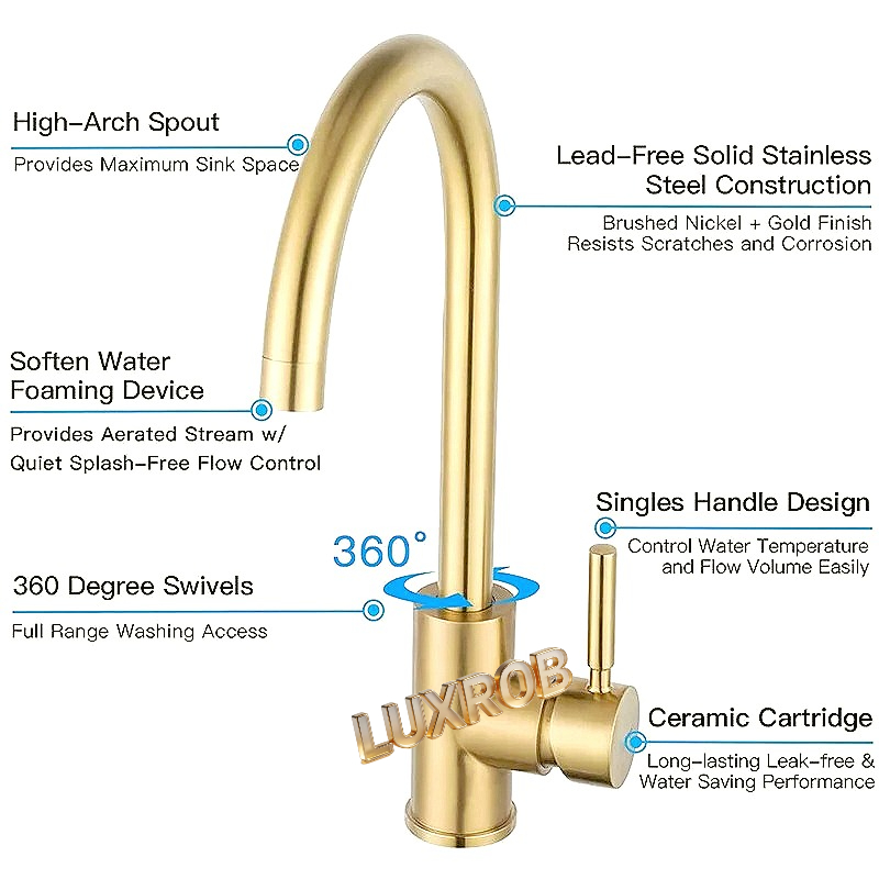Stainless Steel Brushed Gold F - Home Hardware Bathroom Sinks 评论和价格