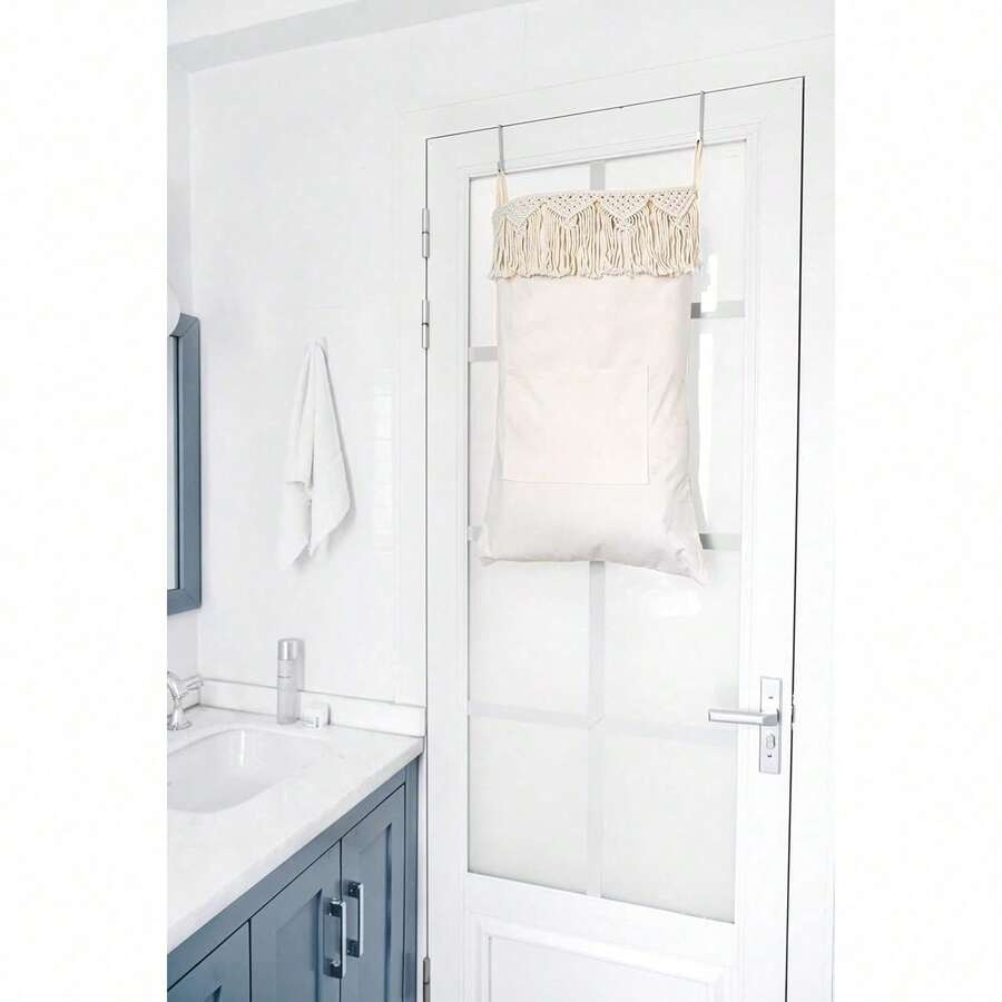 Macrame Hanging Laundry Hamper - Home Bathroom Door 评论和价格