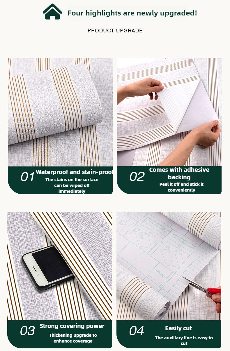 Adhesive Wallpaper for Wall -  - Home Bathroom Partition Wall 评论和价格