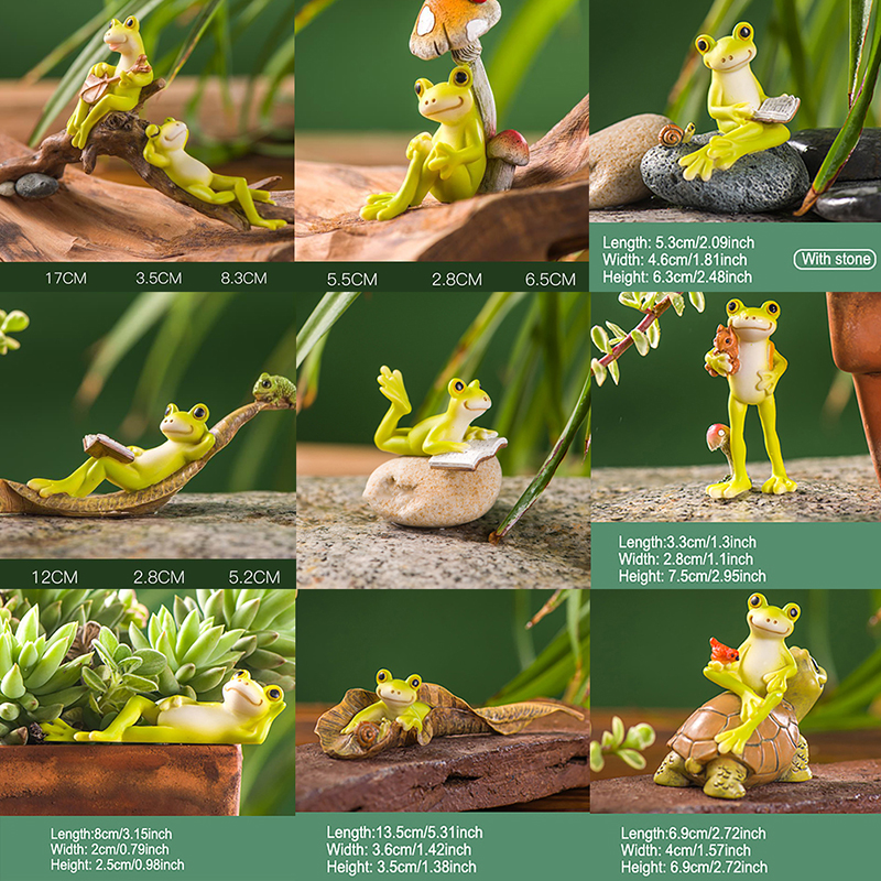 Resin Funny Frog Figurines For - Home Center Bathroom Accessories 评论和价格