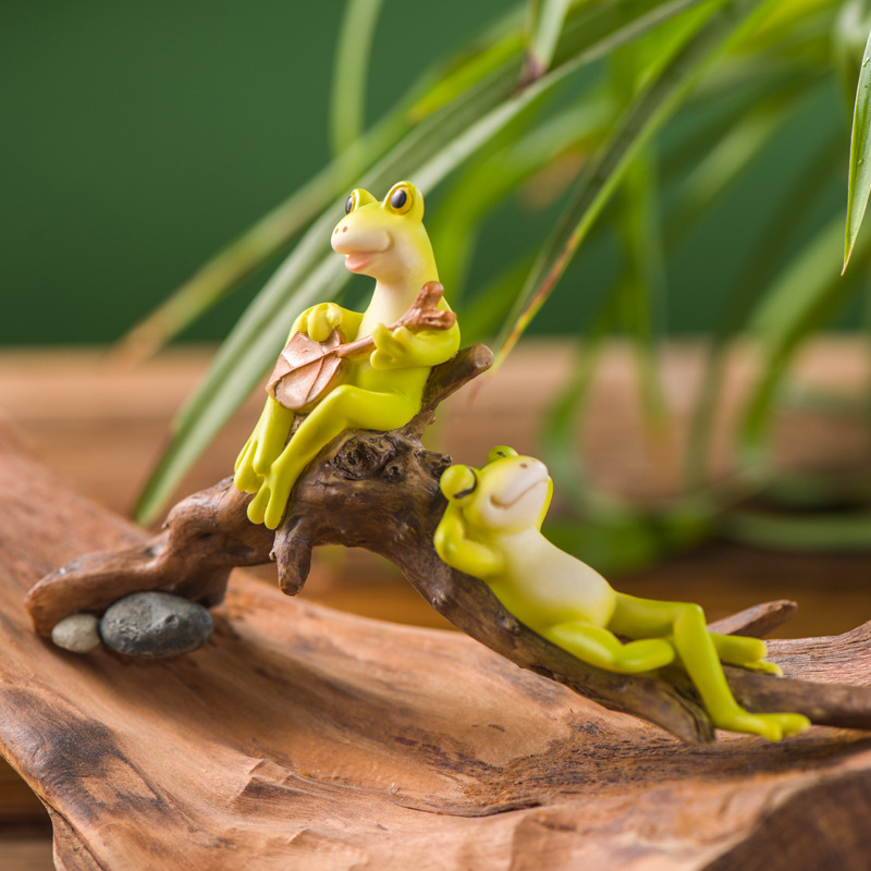 Resin Funny Frog Figurines For - Home Center Bathroom Accessories 评论和价格