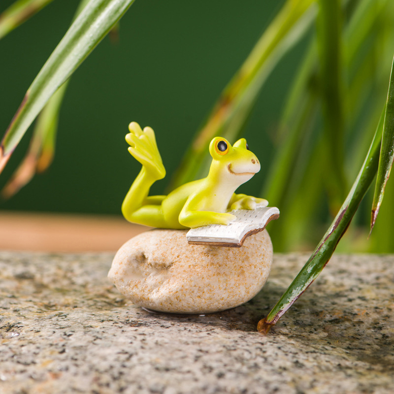 Resin Funny Frog Figurines For - Home Center Bathroom Accessories 评论和价格