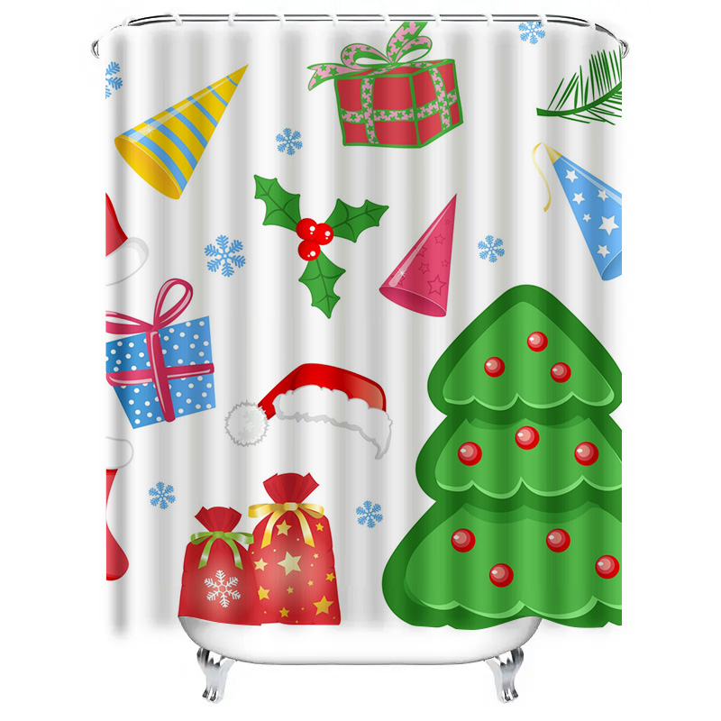 TU Shower Curtain Christmas Fo - Home Bathroom Ideas 评论和价格