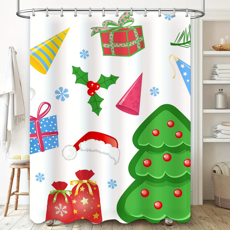 TU Shower Curtain Christmas Fo - Home Bathroom Ideas 评论和价格