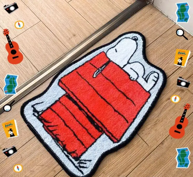 Cute Snoopy Cartoon Floor Mat  - Home Bathroom Door 评论和价格