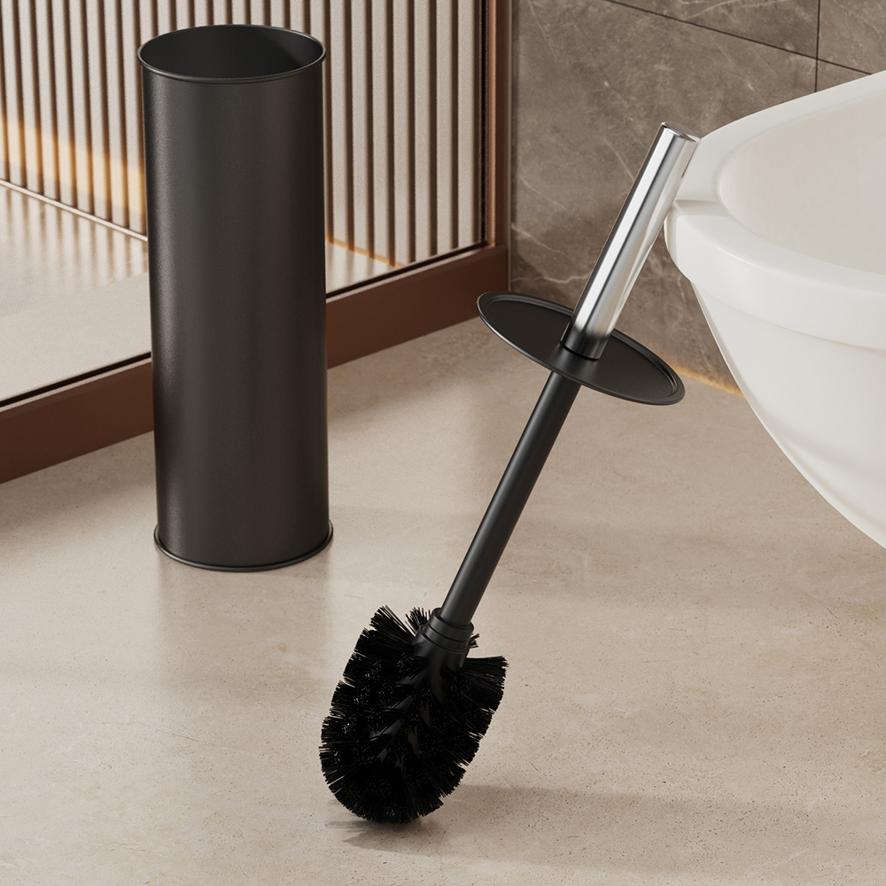 Black Toilet Brush and Holder  - Toilet Brush Holder 评论和价格