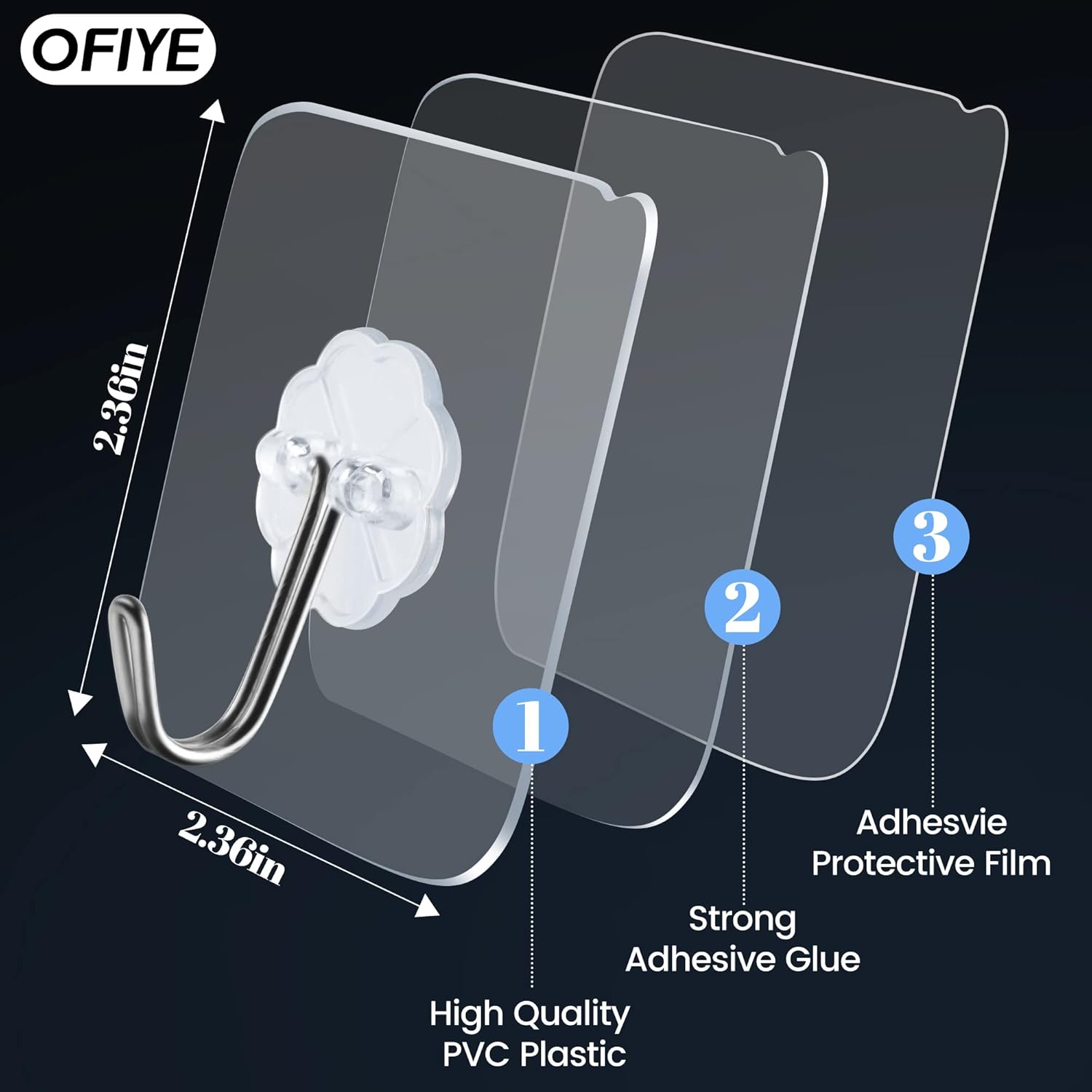 Adhesive Hooks Heavy Duty 22lb - Robe Hook Adhesive 评论和价格